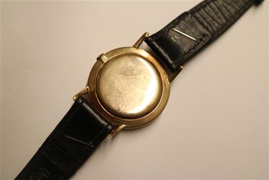 A gentlemans yellow metal Tudor Royal manual wind wrist watch.